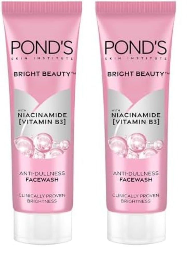 بوندز غسول الوجه برايت بيوتي من بوندز لمكافحة البهتان وتفتيح البشرة، غني بالنياسيناميد | لبشرة مشرقة كالمراة وأكثر إشراقًا بمقدار 4 أضعاف، 50 جرام (عبوة من قطعتين) - Image 1